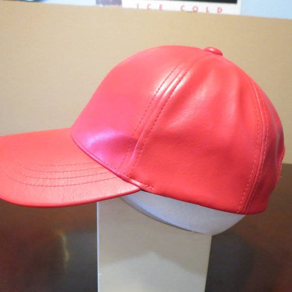 Unisex Leather Baseball Cap Snapback Outdoor Sport Adjustable Hat - Picture 2 of 4